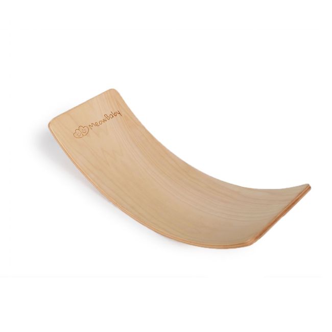 Balance Board - Placa De Echilibru Din Lemn Natur Pentru Copii, Meowbaby Pjb89941