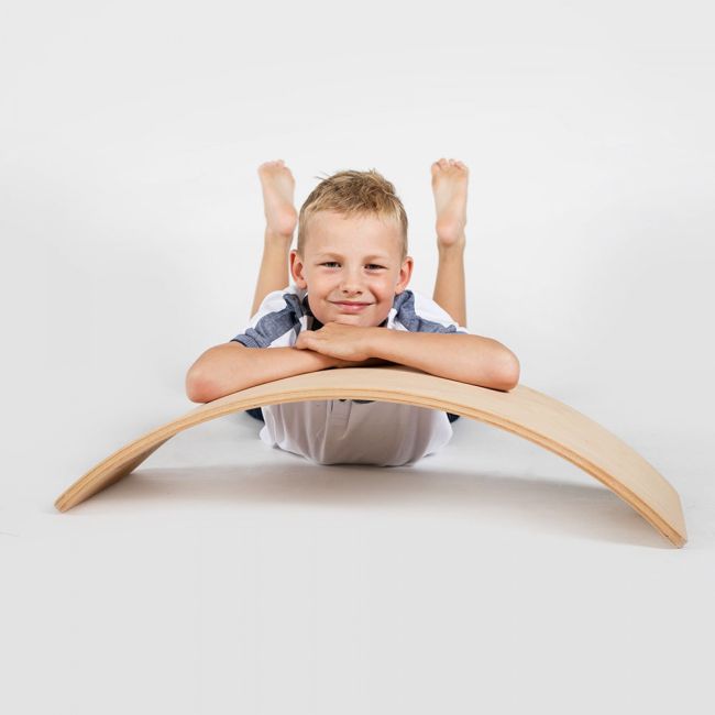 Balance Board - Placa De Echilibru Din Lemn Natur Pentru Copii, Meowbaby Pjb89941