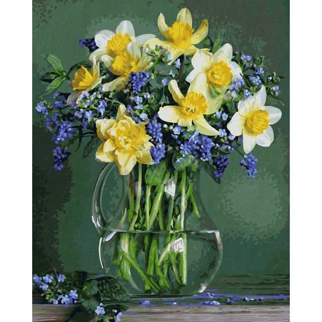KIT PICTURA PE NUMERE SCHIPPER BUCHET CU FLORI DE PRIMAVARA VIV609130789