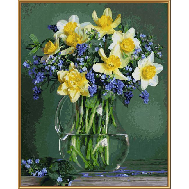 KIT PICTURA PE NUMERE SCHIPPER BUCHET CU FLORI DE PRIMAVARA VIV609130789