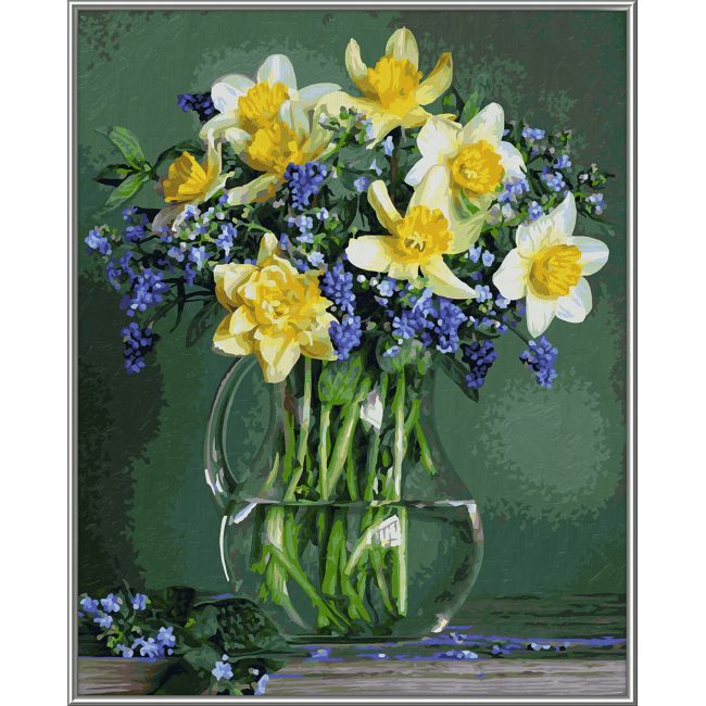 KIT PICTURA PE NUMERE SCHIPPER BUCHET CU FLORI DE PRIMAVARA VIV609130789