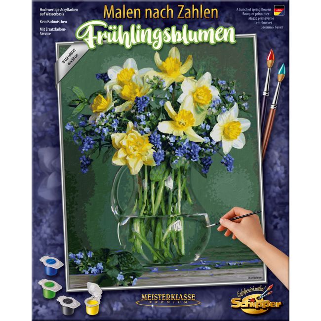KIT PICTURA PE NUMERE SCHIPPER BUCHET CU FLORI DE PRIMAVARA VIV609130789