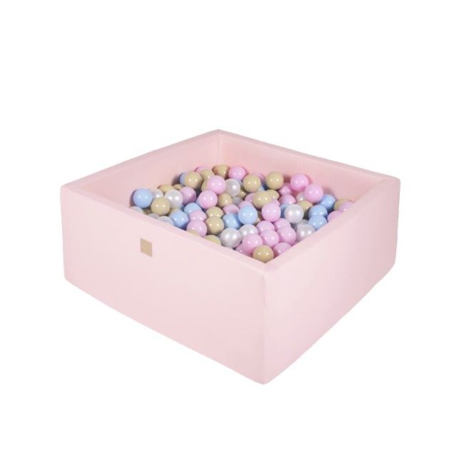 Piscina Uscata Cu 300 De Bile (babyblue, Bej, Alb Perlat, Roz Pastel) Meowbaby  , Candy, 90x90x40 Cm, Roz Pjbzkcandy001