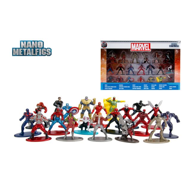 SET 20 DE FIGURINE METALICE CU EROII MARVEL SI FIGURINA BLACK PANTHER INCLUSA VIV253225006