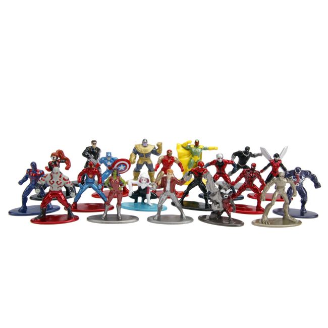SET 20 DE FIGURINE METALICE CU EROII MARVEL SI FIGURINA BLACK PANTHER INCLUSA VIV253225006