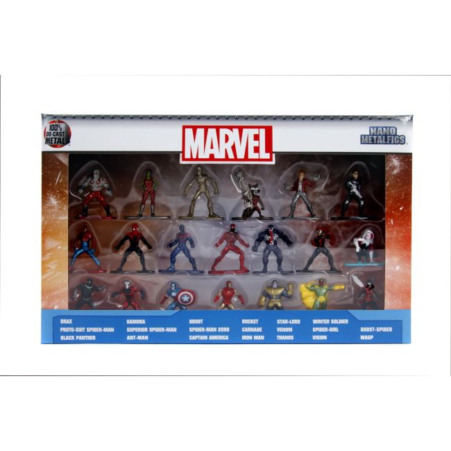 SET 20 DE FIGURINE METALICE CU EROII MARVEL SI FIGURINA BLACK PANTHER INCLUSA VIV253225006