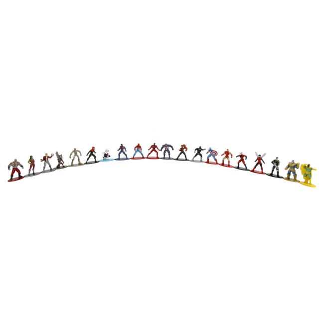 SET 20 DE FIGURINE METALICE CU EROII MARVEL SI FIGURINA BLACK PANTHER INCLUSA VIV253225006