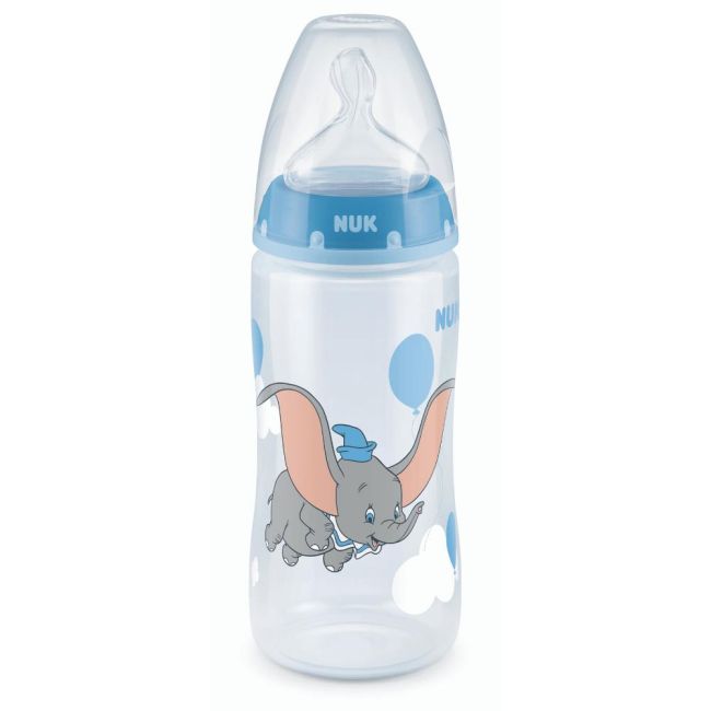 Biberon Nuk First Choice PP 300 ml Tetina Silicon  Disney Dumbo Orificiu M 6-18 luni ERFMAR-N1299