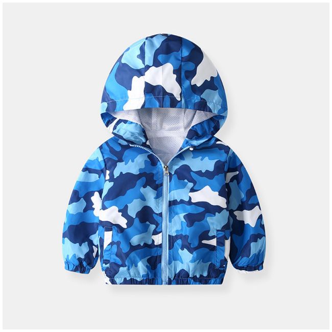 Geaca impermeabila primavara/toamna - Bleu army MDsy228-6.3 ani