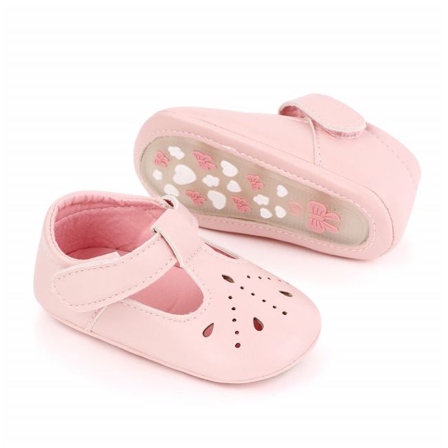 Pantofiori roz cu puncte decupate MBd2489-2-p13