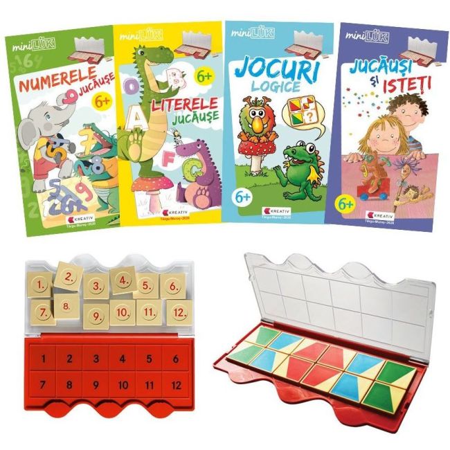 Set joc educativ LUK, varsta 6 ani, Matematica, limba romana, logica si creativitate Editura Kreativ EK6152 BBJEK6152_Initiala