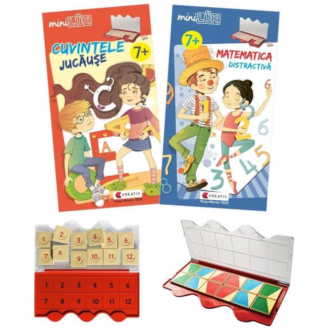 Set joc educativ LUK, varsta 7 ani, Matematica si limba romana Editura Kreativ EK6153 BBJEK6153_Initiala
