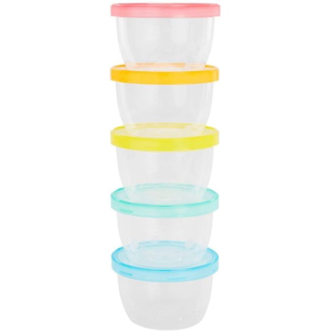 Badabulle - Set 5 recipiente etanse pentru pastrarea hranei BBBB004304