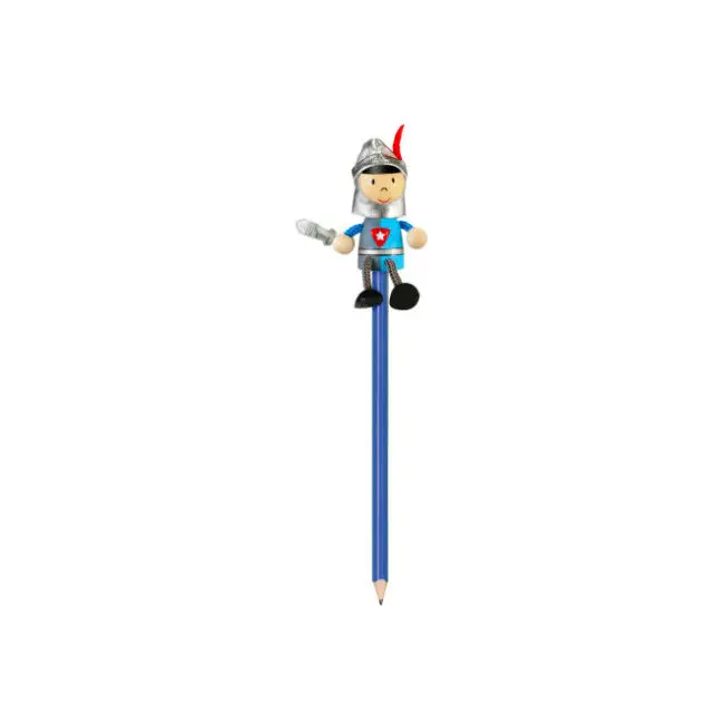 Creion cu figurina lemn Cavaler Fiesta Crafts FCP-5033 BBJFCP-5033_Initiala