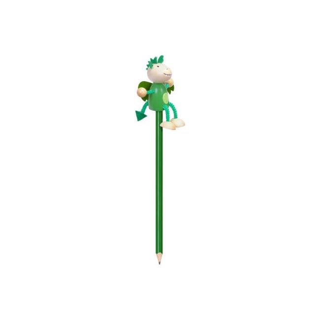 Creion cu figurina lemn Dragonul Verde Fiesta Crafts FCP-5165 BBJFCP-5165_Initiala
