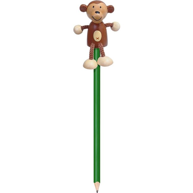 Creion cu figurina lemn Maimutica Fiesta Crafts FCP-5071 BBJFCP-5071_Initiala