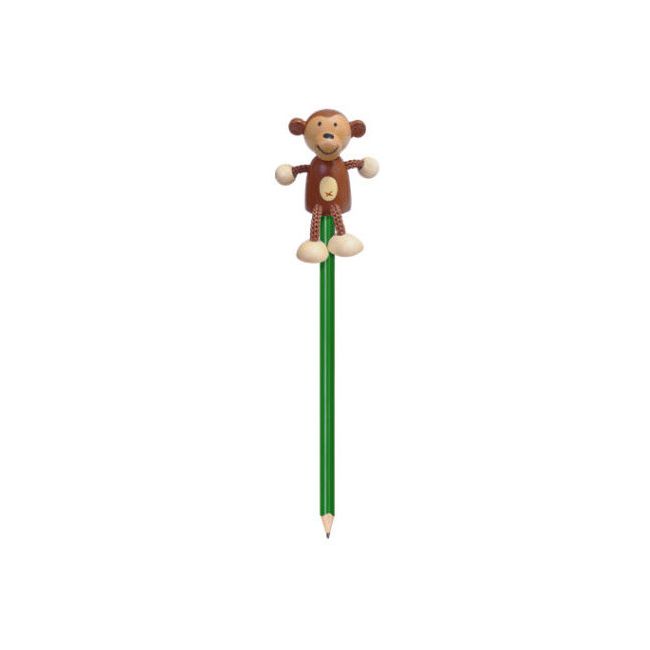 Creion cu figurina lemn Maimutica Fiesta Crafts FCP-5071 BBJFCP-5071_Initiala