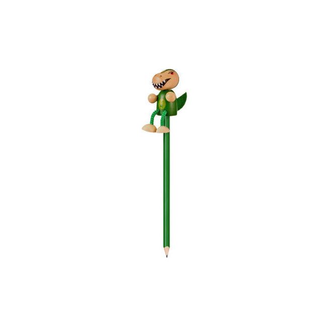 Creion cu figurina lemn T-Rex Fiesta Crafts FCP-5163 BBJFCP-5163_Initiala