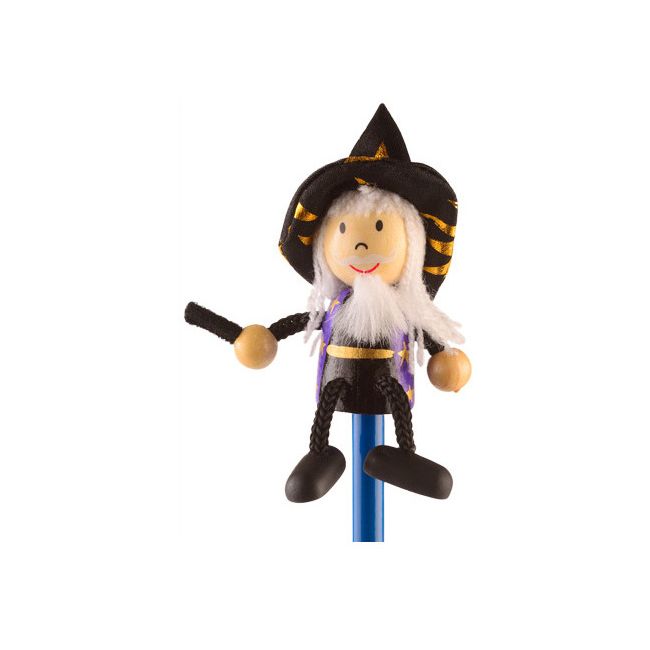 Creion cu figurina lemn Vrajitor  Fiesta Crafts FCP-5006 BBJFCP-5006_Initiala
