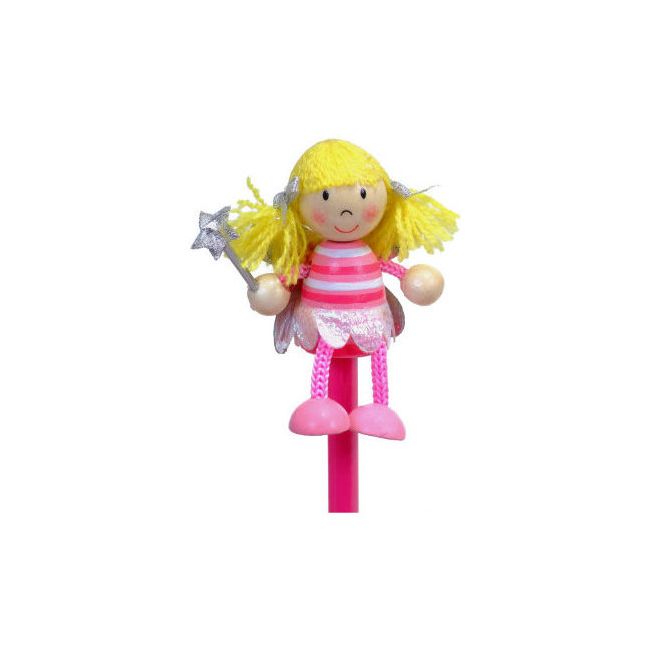 Creion cu figurina lemn Zana Fiesta Crafts FCP-5007 BBJFCP-5007_Initiala