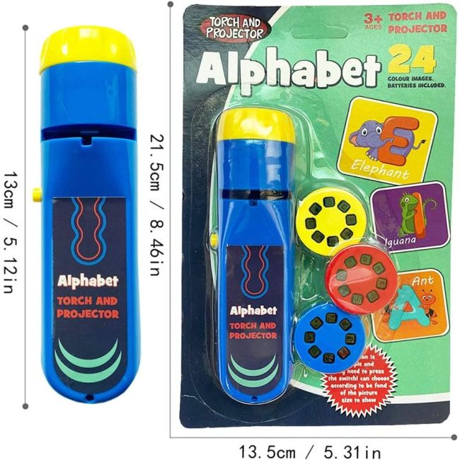 Lanterna proiector cu 3 diapozitive Alfabet Bambinice BN016 BBJBN016_Initiala