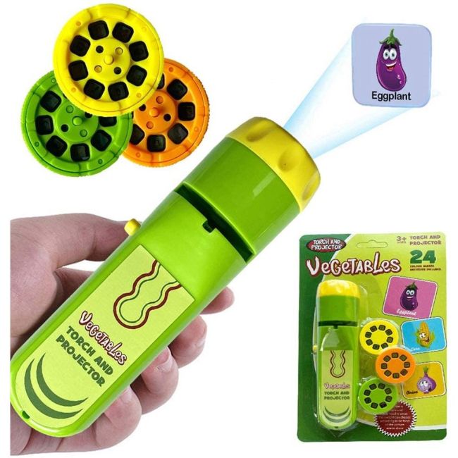 Lanterna proiector cu 3 diapozitive Legume Bambinice BN018 BBJBN018_Initiala