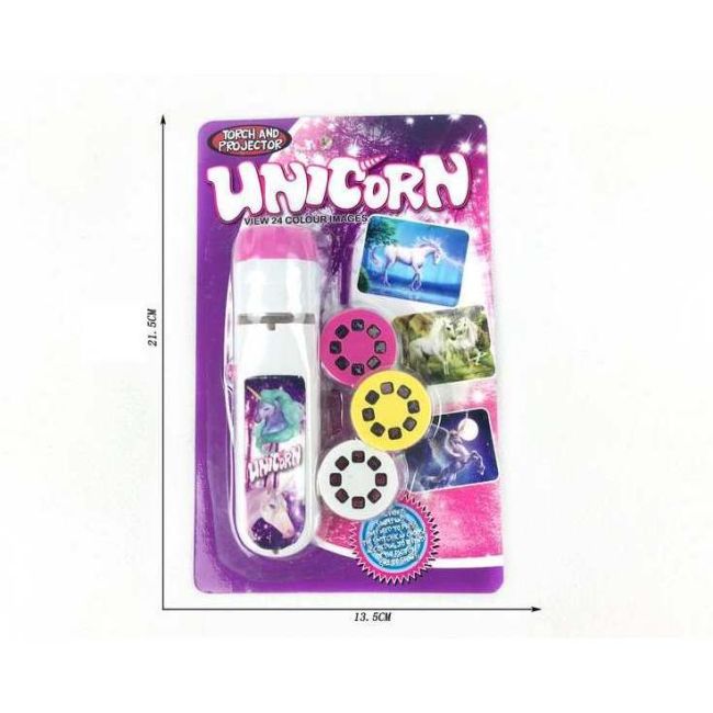 Lanterna proiector cu 3 diapozitive Unicorni Bambinice BN020 BBJBN020_Initiala