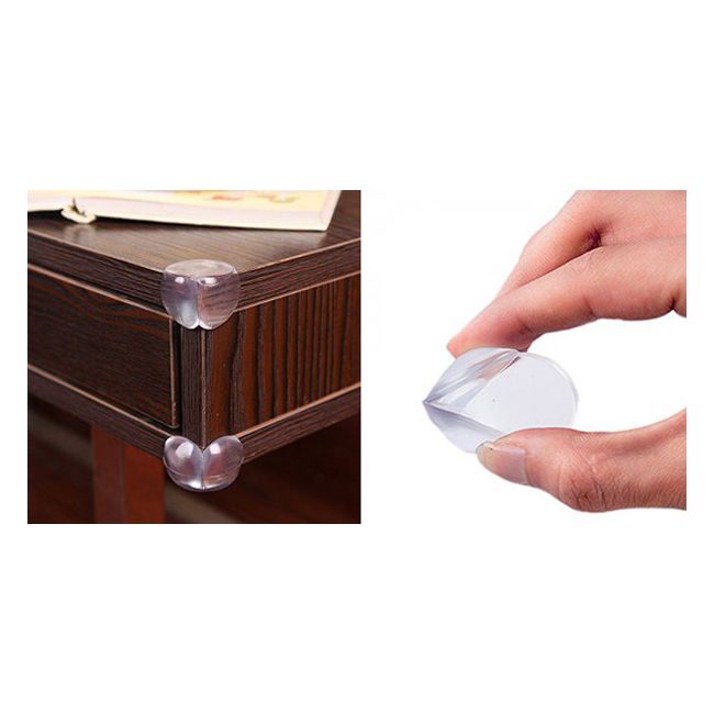 Set 4 aparatori din silicon pentru colturi Iso Trade MY6698 BBJMY6698_Transparent