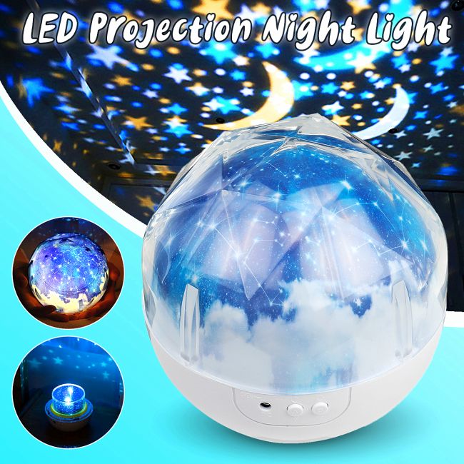 Lampa de veghe si Proiector Diamond  Bambinice BN023 BBJBN023_Alb