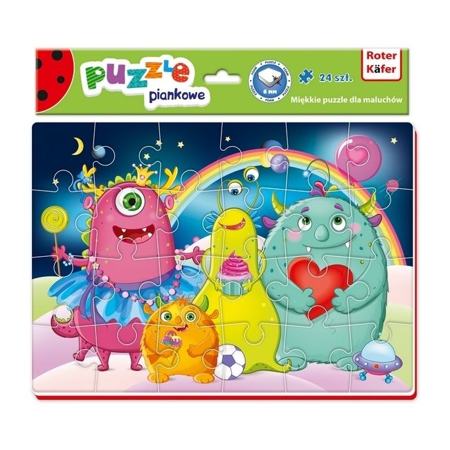 Puzzle Funny Monsters 24 piese Roter Kafer RK1201-03 BBJRK1201-03_Initiala