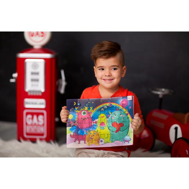 Puzzle Funny Monsters 24 piese Roter Kafer RK1201-03 BBJRK1201-03_Initiala
