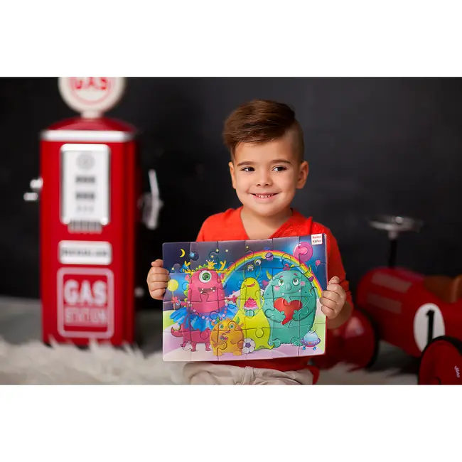 Puzzle Funny Monsters 24 piese Roter Kafer RK1201-03 BBJRK1201-03_Initiala