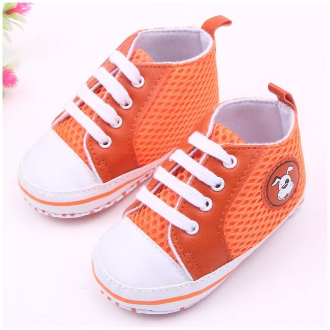 Tenisi orange - White dog - MD1647-1-rn.3-6 luni