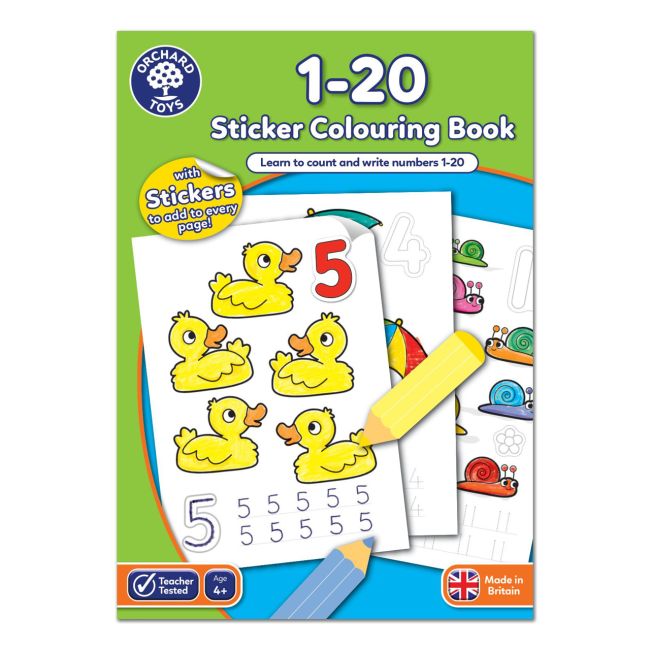 Carte de colorat cu activitati in limba engleza si abtibilduri 1 - 20 - ORCB08