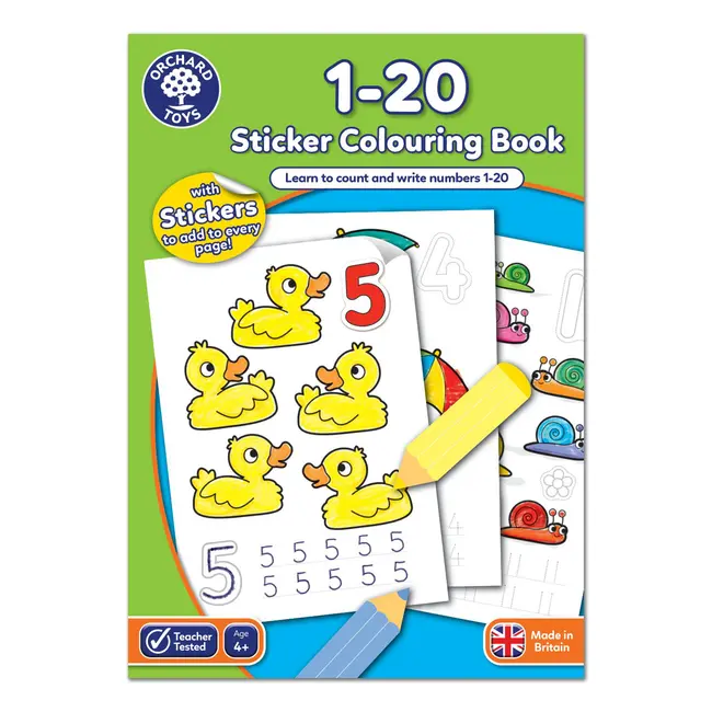 Carte de colorat cu activitati in limba engleza si abtibilduri 1 - 20 - ORCB08