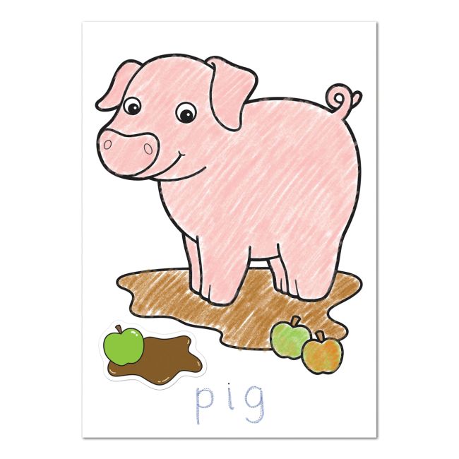 Carte de colorat cu activitati in limba engleza si abtibilduri Ferma FARMYARD - ORCB10