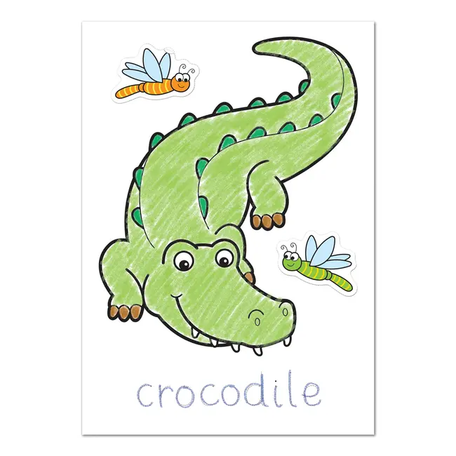 Carte de colorat cu activitati in limba engleza si abtibilduri Jungla JUNGLE - ORCB11