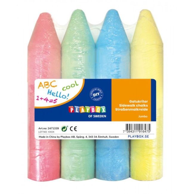 Set creta colorata Jumbo pentru asfalt - OKEPB2471339