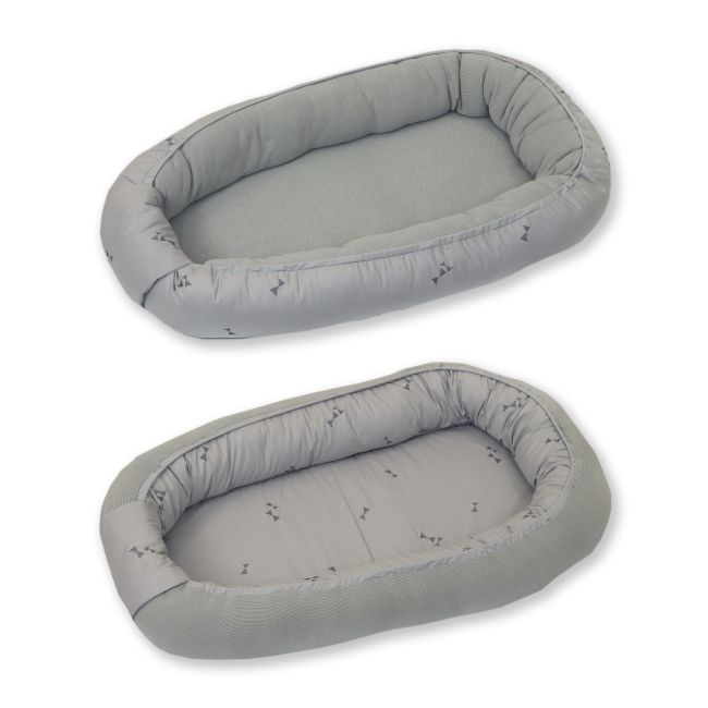 Amy - Suport De Dormit Babynest, Reversibil, 70x45 Cm, Pure Tricot Gri Pjb80590