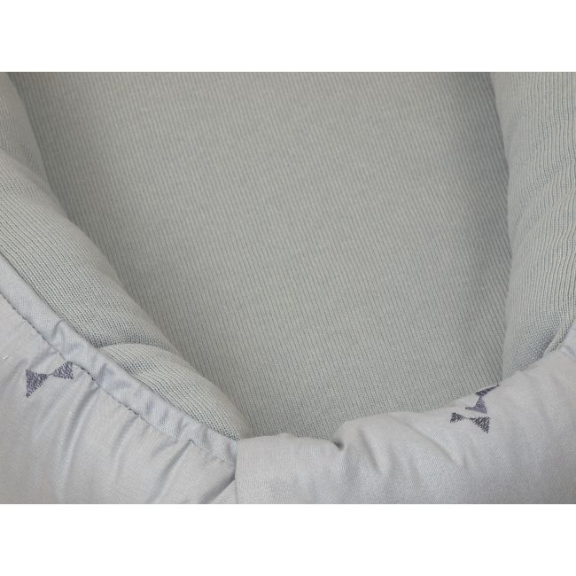 Amy - Suport De Dormit Babynest, Reversibil, 70x45 Cm, Pure Tricot Gri Pjb80590