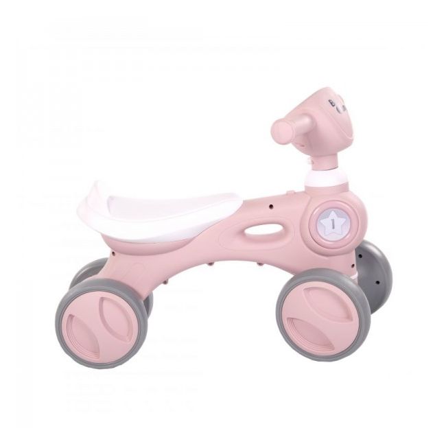 Bicicleta cu 4 roti roz Bo Jungle pentru copii cu lumini si sunete - SOLBJB920040
