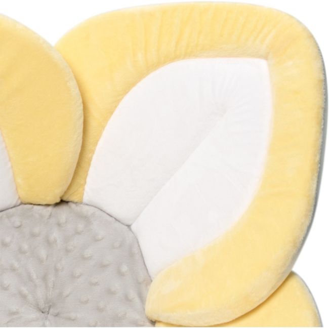 Cadita de plus si salteluta de joaca Lotus BloomingBath BB105L BBJBB105L_Galben/Alb/Gri Deschis