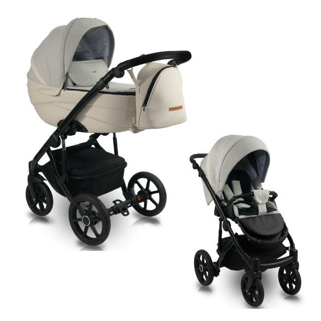 Carucior copii 2 in 1, reversibil, 0-36 luni, Bexa Ideal 2020 Beige Marble PJBideal2020-ID07D