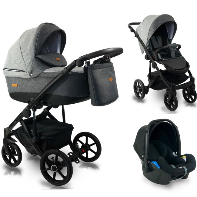Carucior copii 3 in 1, reversibil, 0-36 luni, BEXA ULTRA 2.0 DARK GREY PJBUltra2.0-U07B