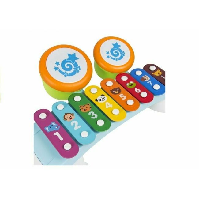 Hola Toys - Jucarie bebelusi, Xilofon, cu doua tobe BYN1818910906164