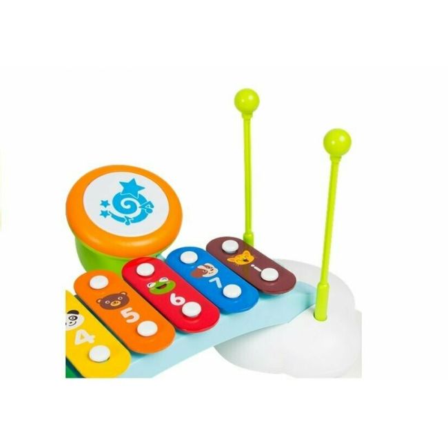 Hola Toys - Jucarie bebelusi, Xilofon, cu doua tobe BYN1818910906164