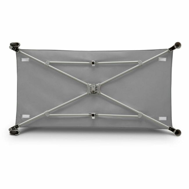 Lionelo - Patut pliant cu un nivel Stefi Concrete din Metal, Poliester, 120x60 cm, Gri BYNLO-STEFI_GREY_MULTICOLOR