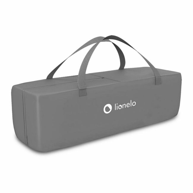 Lionelo - Patut pliant cu un nivel Stefi Concrete din Metal, Poliester, 120x60 cm, Gri BYNLO-STEFI_GREY_MULTICOLOR