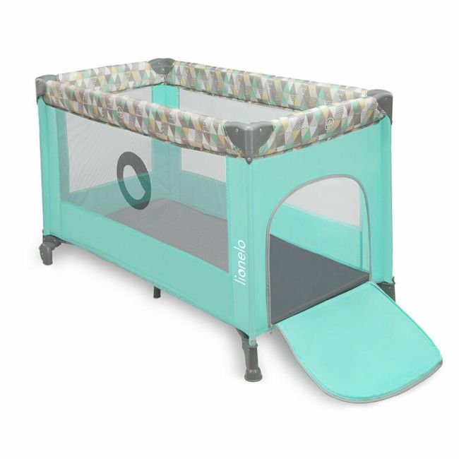 Lionelo - patut pliant stefi, 120x60 cm, green mint - multicolor bynlo-stefi_green_multicolor