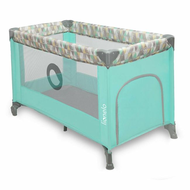 Lionelo - patut pliant stefi, 120x60 cm, green mint - multicolor bynlo-stefi_green_multicolor